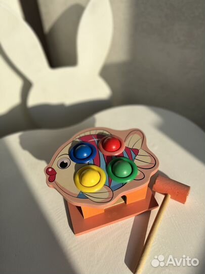 Игрушка стучалка деревянная