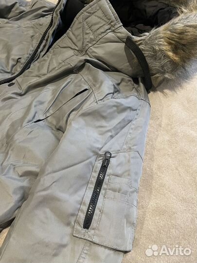 Мужская зимняя парка с мехом Bershka