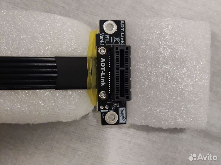 Удлинитель pci-e x1 с левым углом 25 см