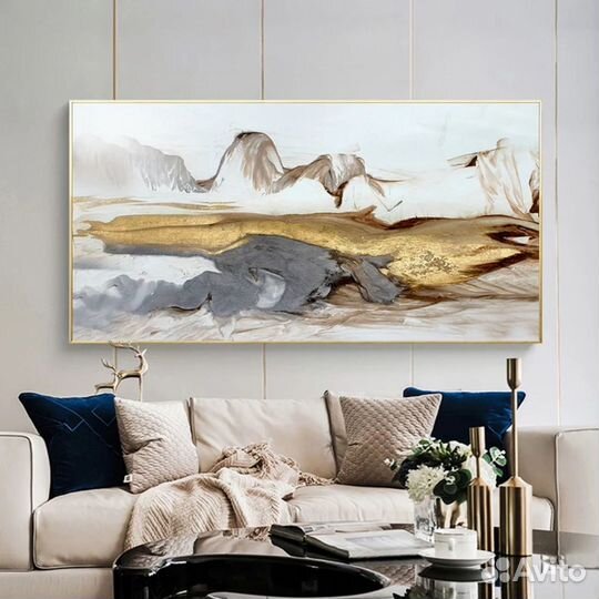 Картина на холсте с поталью