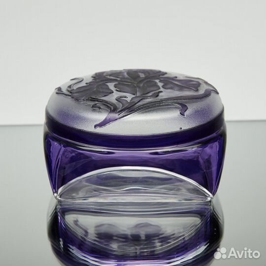 Хрустальная бонбоньерка Val-Saint-Lambert