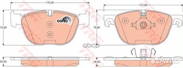 Колодки тормозные дисковые GDB1726 TRW