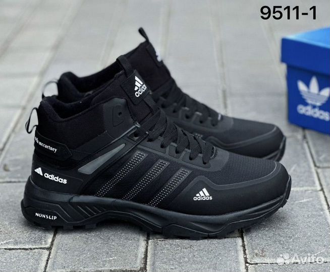 Мужские зимние кроссовки с мехом adidas 41-46 р