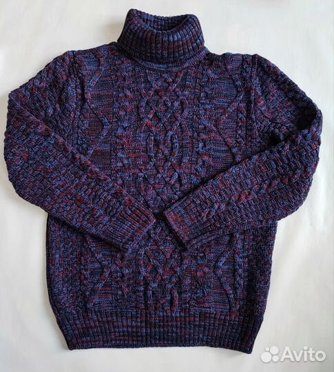 Новый Свитер сине - джинс шерстяной 52 54