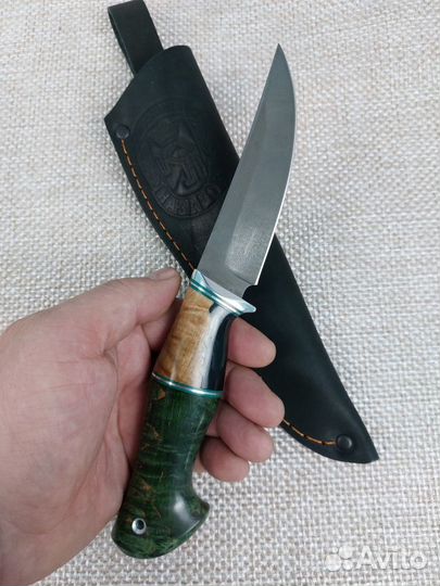 Нож Лань-2 Х12мф рукоять гибрид карельская береза