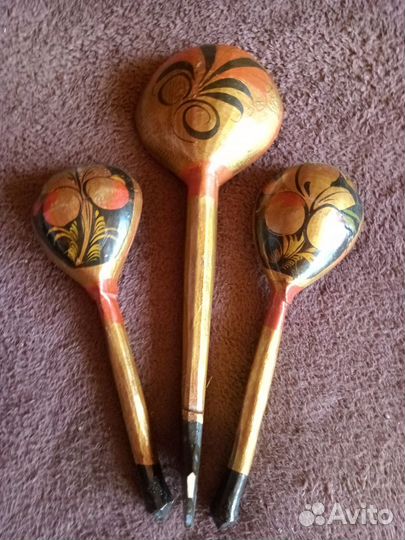 Ложки, открывашки утварь деревянные хохлома и до