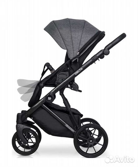 Коляска delta (2 в 1) (riko basic) темно-серая