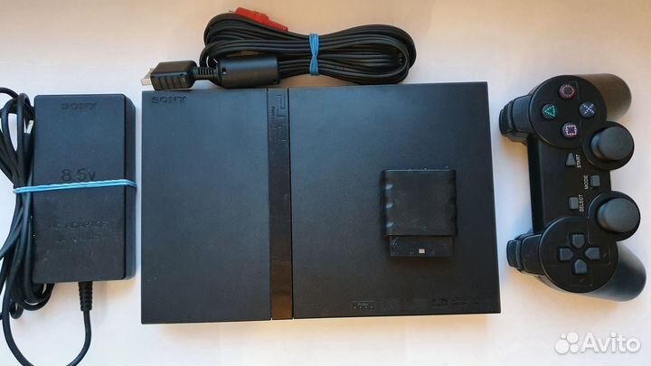 PS2 Чипованная scph 70008 + беспроводной геймпад