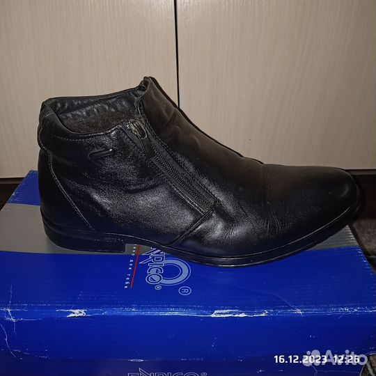 Ботинки мужские зимние кожаные