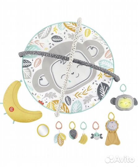 Коврик развивающий fisher price обезьяна с бананом