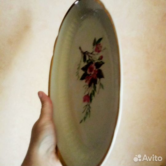 Блюдо овальное СССР винтаж