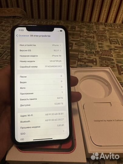 iPhone xr 64gb red