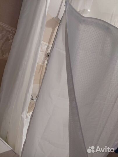 Штора для ванной белая Новая Чехия