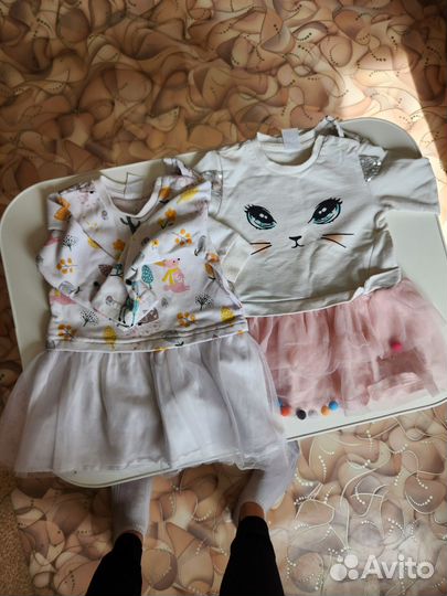 Большой пакет вещей на девочку 86 размер