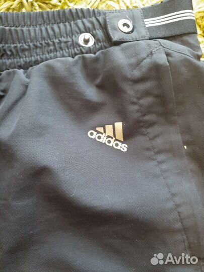 Нейлоновые штаны Adidas спортивные