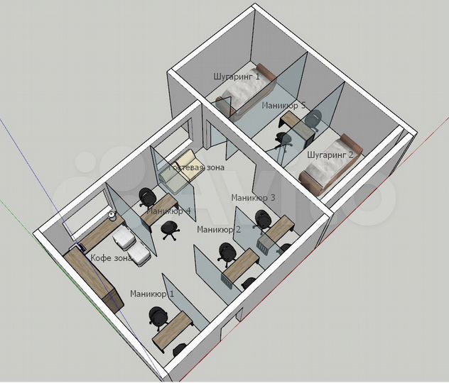 Свободного назначения, 60 м²