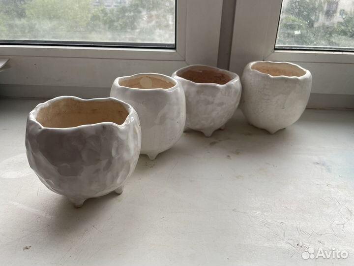 Цветочный керамический горшок для суккулентов