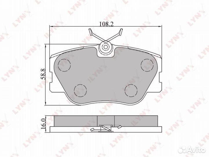 Колодки тормозные дисковые перед