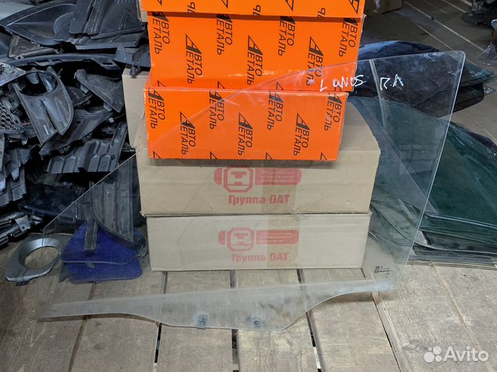 Стекло двери переднее левое chevrolet lanos