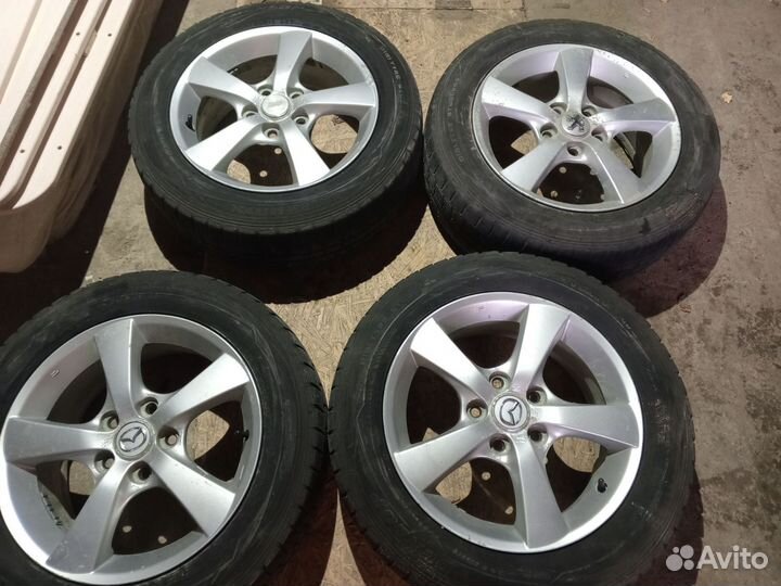Литые диски на Мазда 3, с зимней резиной