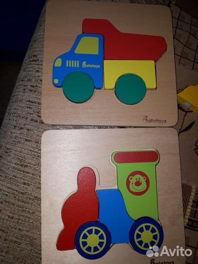 Деревянные пазлы вкладыши