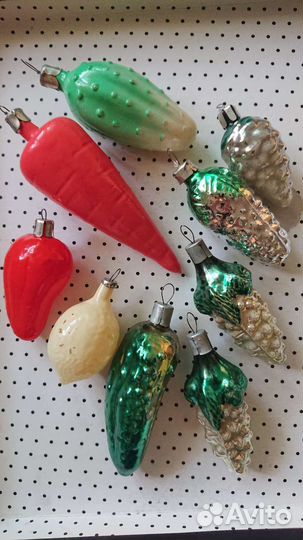 Овощи Шишки Сосульки елочные игрушки СССР