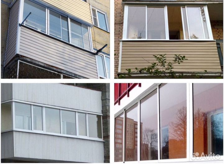 Остекление балконов и лоджий, отделка балкона