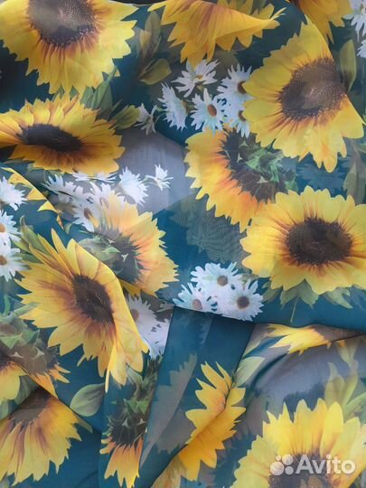 3 отреза шифон трикотаж на платья