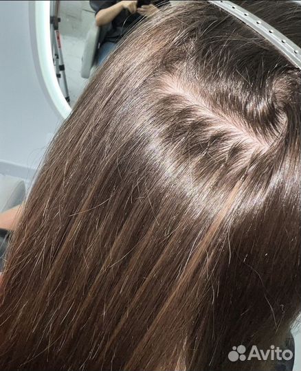 Наращивание волос на дому
