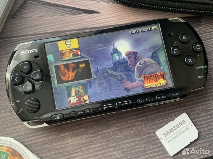 Sony PSP 3008 Piano Black 64gb 7500 игр (комплект)