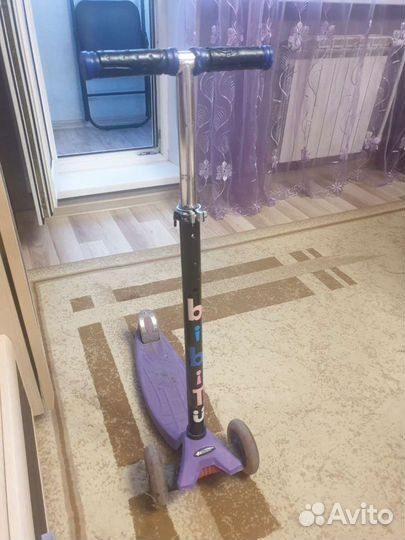 Самокат детский трехколесный светящиеся колеса