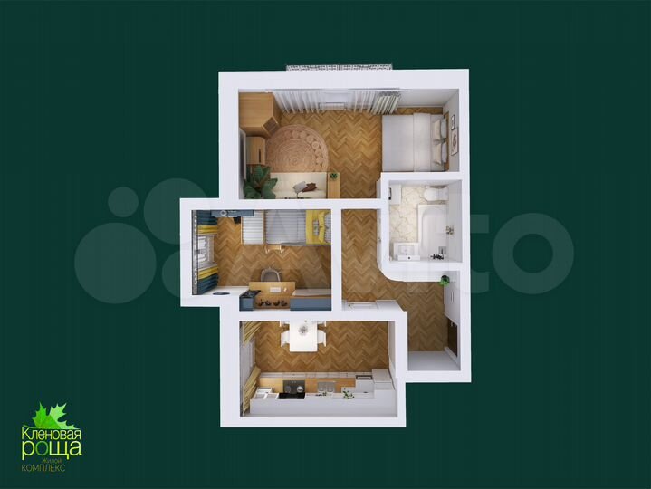 2-к. квартира, 50,5 м², 1/7 эт.