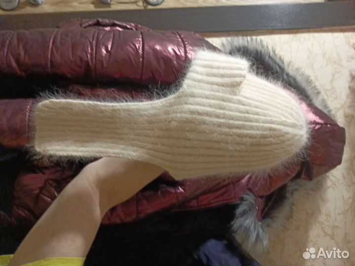 Шапка ушанка женская вязаная