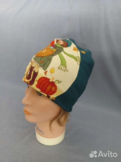 Шапка двухсторонняя для девочки