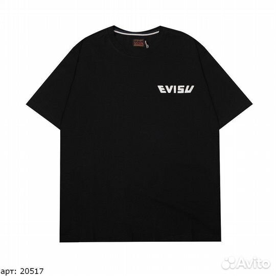 Футболка Evisu grey dragon Чёрная