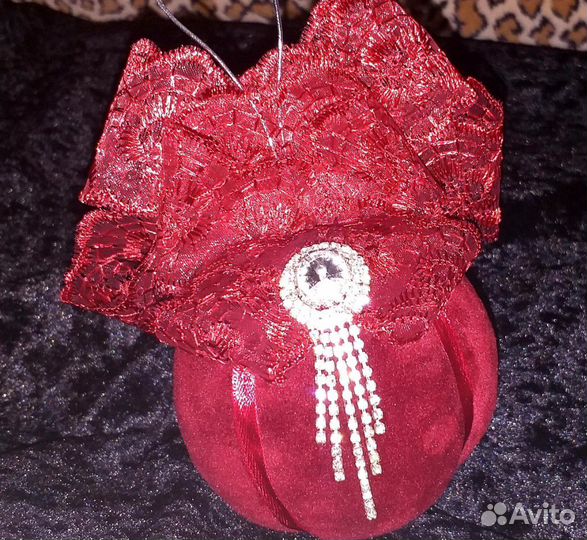 Бархатные ёлочные шары