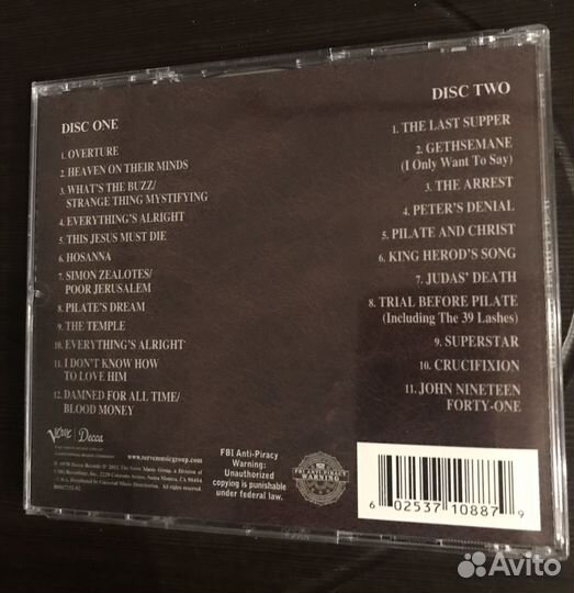 Jesus Christ Superstar 2CD, оригинал