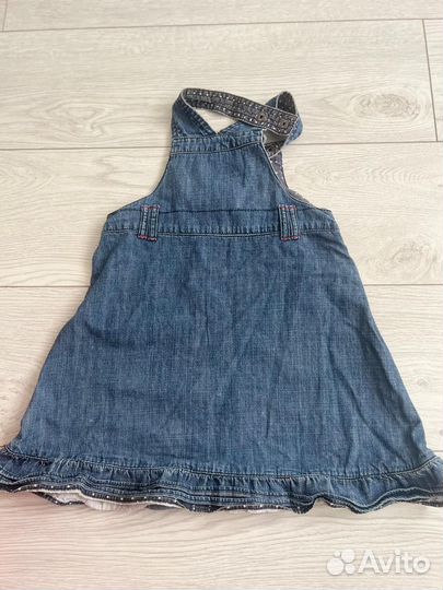Джинсовый сарафан для девочки 98