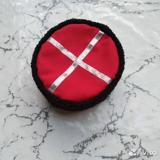 Папаха казачья каракуль красный верх размеры 56-57