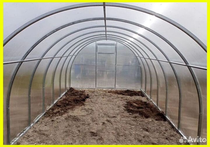 Теплица Усиленная с поликарбонатом Р