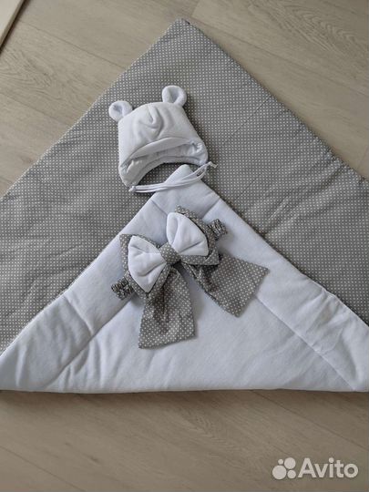 Конверт одеяло на выписку зимний теплый