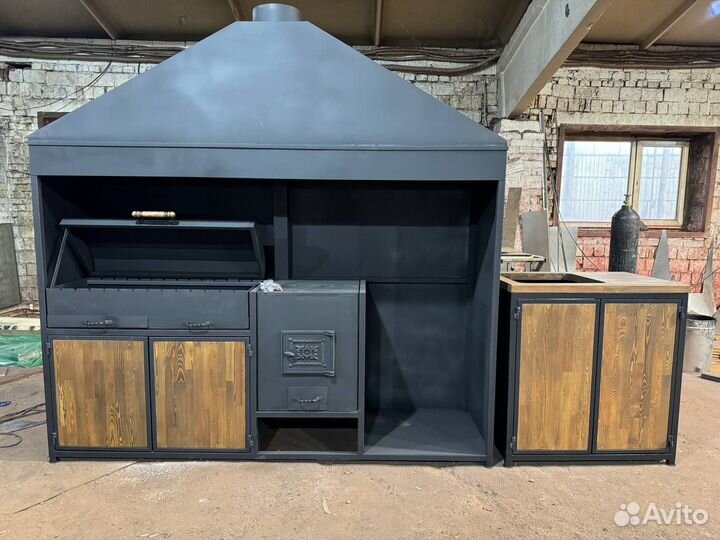 Мангальная зона барбекю от производителя