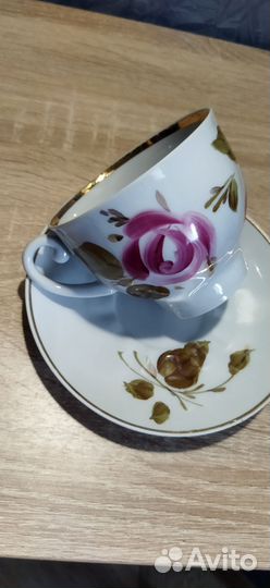 Чайный сервиз СССР, костяной фарфор, лфз и Бар-ка