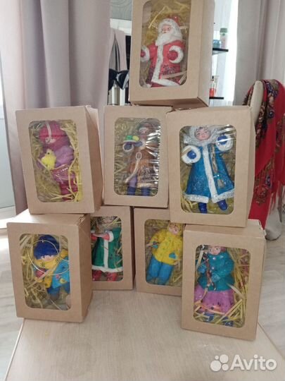 Елочные игрушки из ваты (ручная работа)