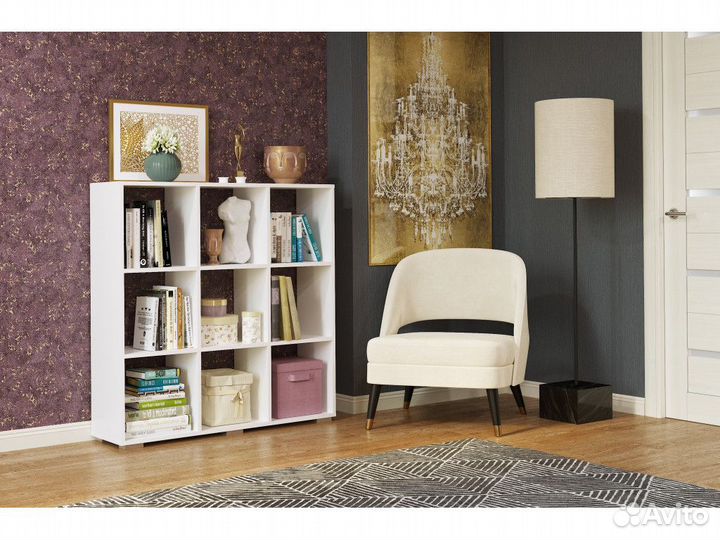 Стеллаж 2 Белый (1038х1056х280)