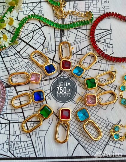 Серьги конго. Безель