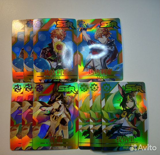 Карточки Genshin impact SSR, UR, PR