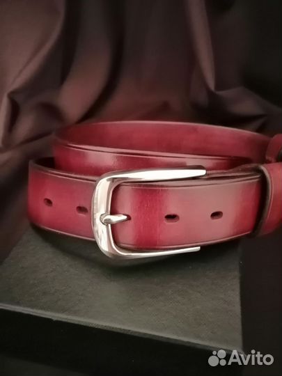 Крепкий ремень из толстой кожи с градиентом