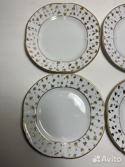 Тарелки лфз, 1946 год, форма лотос, сервиз Золотой