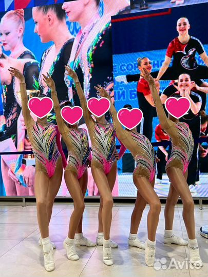 Купальник 5шт групповой спортивная аэробика 9-11